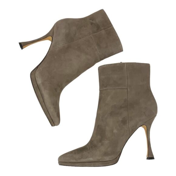 Vince Camuto Pitonnda Pointed Toe Suede Bootie Taupe Size 7.5 NWT $169 MSRP - Picture 2 of 8